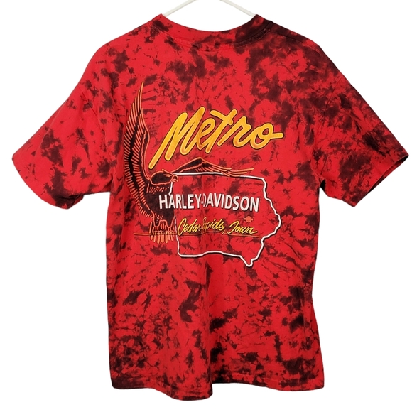 Harley-Davidson Vintage 90's USA Single Stitched Tie Dye "Live to Ride" Men's L - Picture 5 of 10